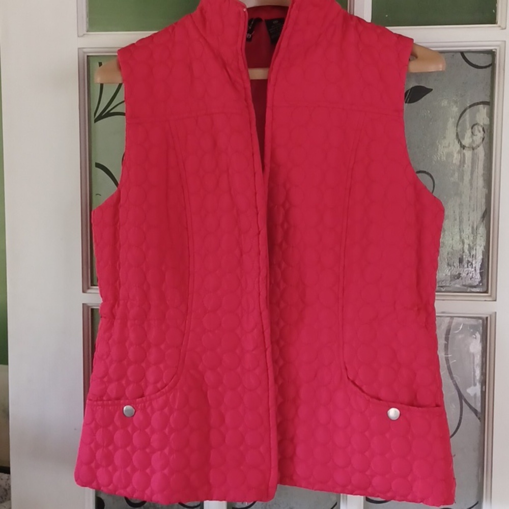 New direction vest quilted red size medium